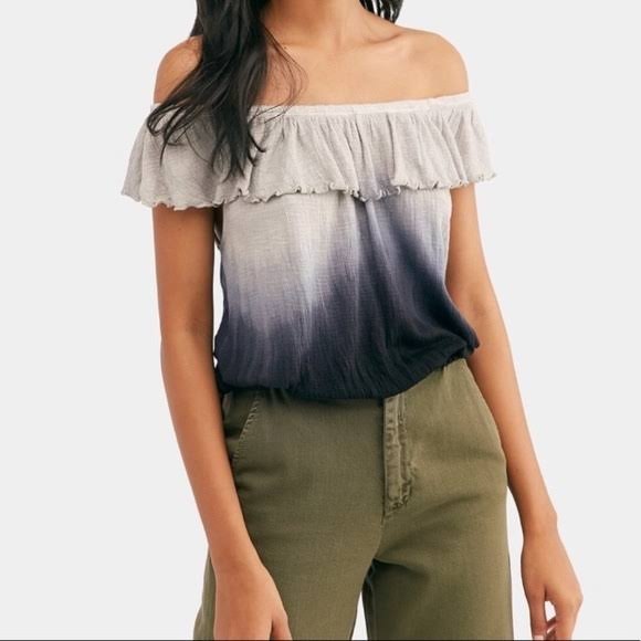 Free People Tops - Free People Nightfall Ombre Off the Shoulder Blouse